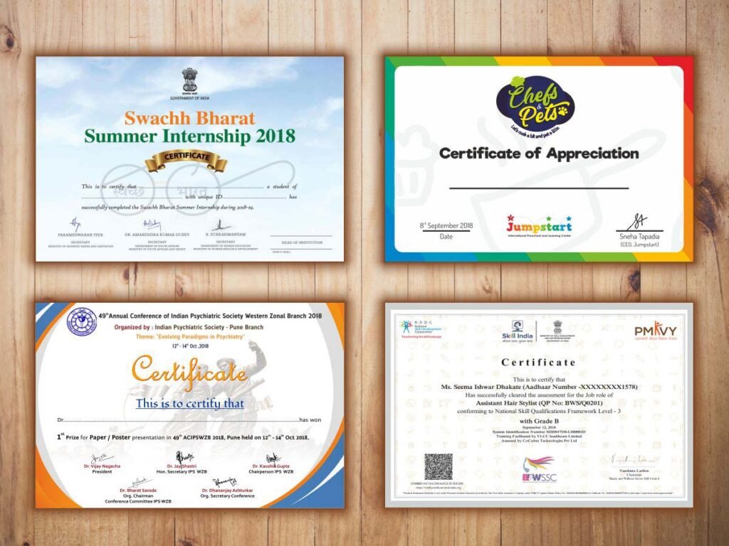 Certificate Printing Weybridge