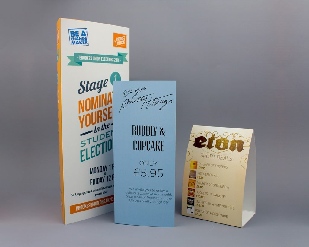 Table Tents Printing Weybridge
